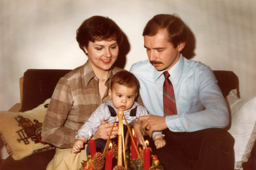 1981, als Wolfram erstmals Advent und Weihnachten erlebte.