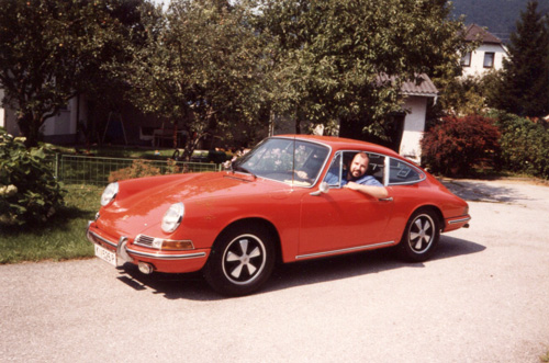 1991, als ich mit einem alten Porsche 911 unterwegs war.
