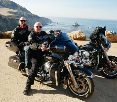 2016, als ich mit Roland auf einer Harley in Kalifornien unterwegs war.